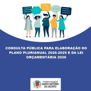 Consulta Pública para Elaboração do Plano Plurianual 2026-2029 e da Lei Orçamentária 2026 Santo Antônio do Jacinto