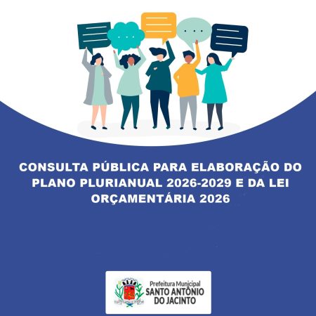 Consulta Pública para Elaboração do Plano Plurianual 2026-2029 e da Lei Orçamentária 2026 Santo Antônio do Jacinto