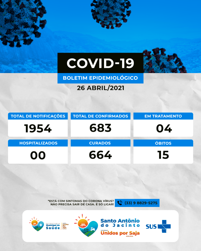 Boletim Epidemiológico 26/04/2021
