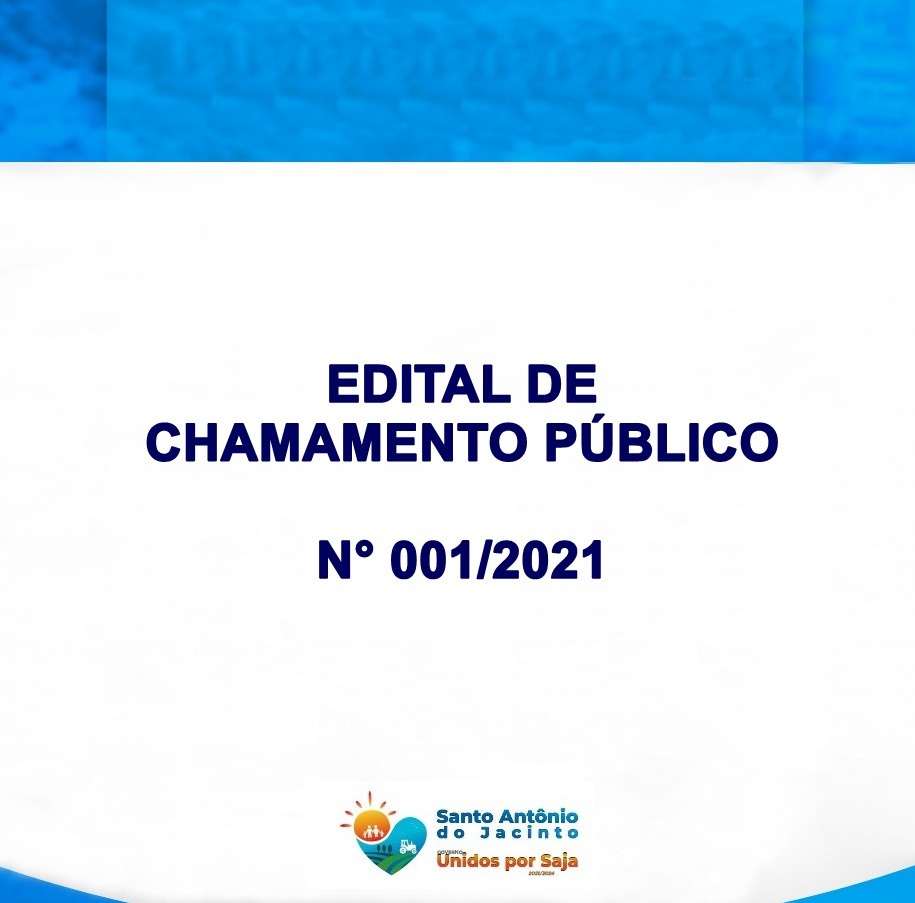 Chamamento Público N°001 de 2021
