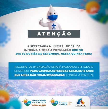 Vacina Contra o Covid 19 no Comércio de Pessoas Acima de 18 Anos